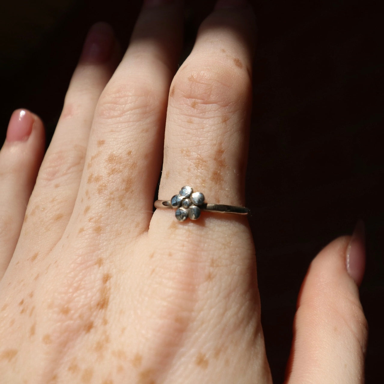 Sterling Silver Flower Rings