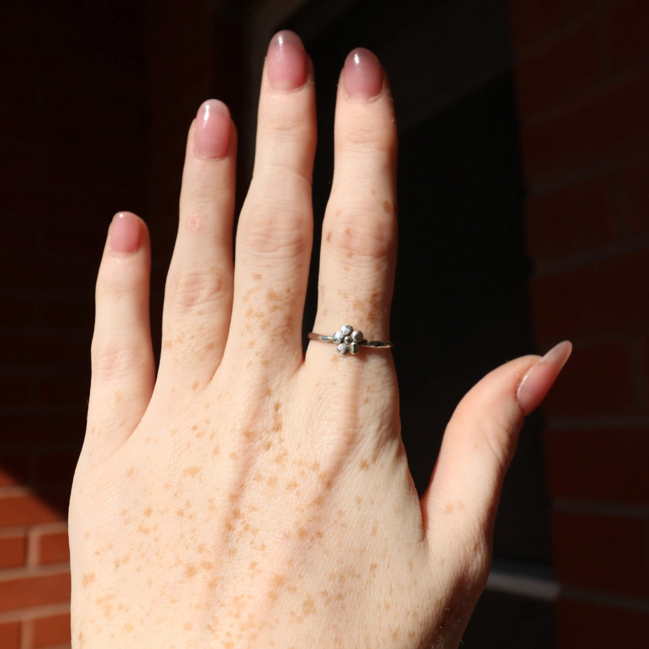 Sterling Silver Flower Rings