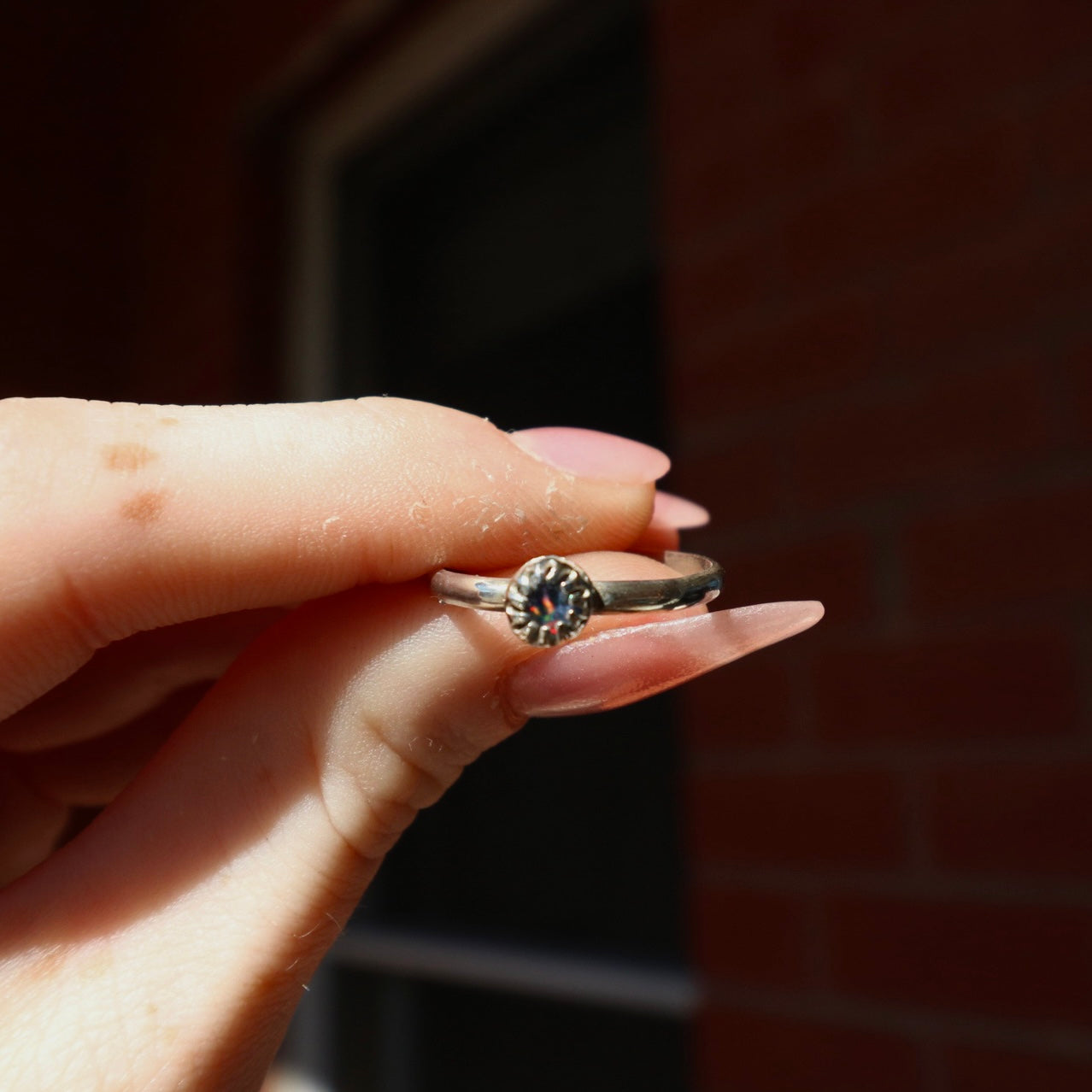 Dark Blue Opal Ring, 8