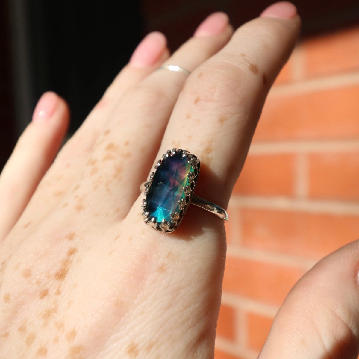 Aurora Opal Rings