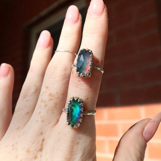 Aurora Opal Rings